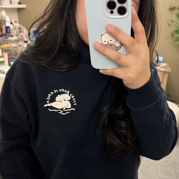 Navy slightly oversized hoodie - Picture 2 of 3